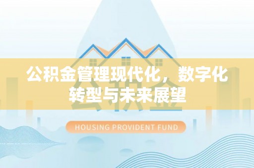 辽中公积金管理现代化，数字化转型与未来展望