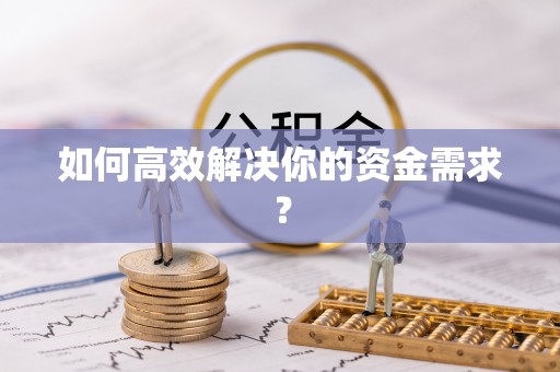 辽中如何高效解决你的资金需求？