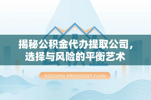 辽中揭秘公积金代办提取公司，选择与风险的平衡艺术